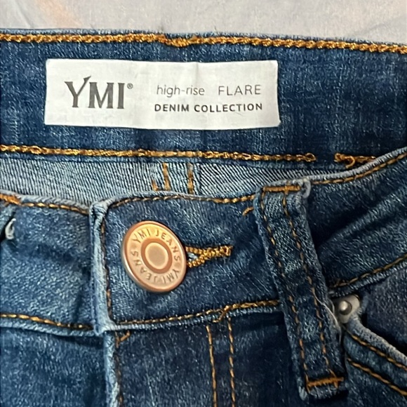 YMI High Rise Flare Distressed Jeans - Picture 5 of 7